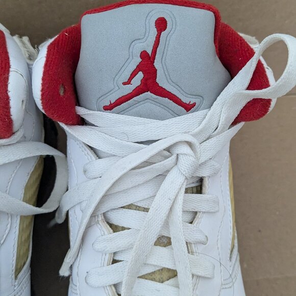 Nike Air Jordan 5 Mens Fusion White Varsity Red Black 318608-161 Air Force1 Sz 8 main image 5